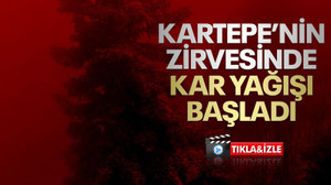 Kartepe’nin zirvesinde kar yağışı başladı