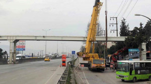 Çenesuyu üstgeçidinin köprü montajı yapıldı