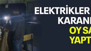 Elektrikler gitti karanlıkta oy sayımı yaptılar!