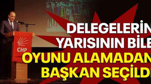 Delegelerin yarısının bile oyunu alamadan başkan seçildi