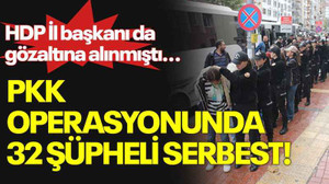HDP İl başkanı da gözaltına alınmıştı... PKK operasyonunda 32 şüpheli serbest!