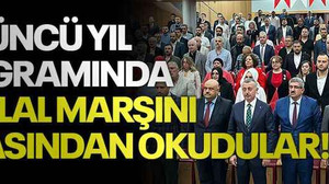 100’üncü yıl programında İstiklal Marşını ortasından okudular!
