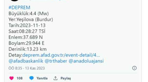 Burdur'da korkutan deprem