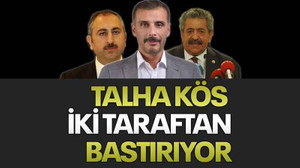 Talha Kös iki taraftan bastırıyor