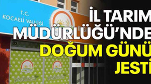 İl tarım müdürlüğünde doğum günü jesti