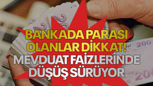 Bankada parası olanlar dikkat! Mevduat faizlerinde düşüş sürüyor
