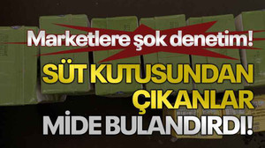 Marketlere şok denetim! Süt kutusundan çıkanlar mide bulandırdı!