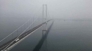 Sis bastırdı kartpostallık manzara çıktı