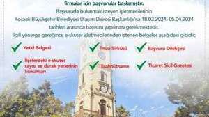 E-skuter işletmesi için başvurular alınacak