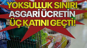 Yoksulluk sınırı asgari ücretin üç katını geçti!