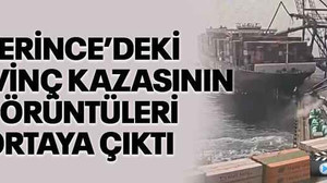 Derince’deki dev vinç kazasının görüntüleri ortaya çıktı