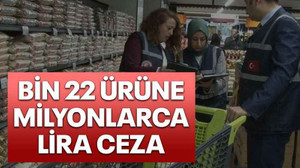 Bin 22 ürüne milyonlarca lira ceza