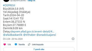 AFAD duyurdu: Malatya'da deprem!