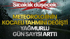 Sıcaklık düşecek Meteorolojinin Kocaeli tahmini değişti yağmurlu gün sayısı arttı