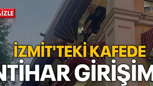 İzmit'teki kafede intihar girişimi!