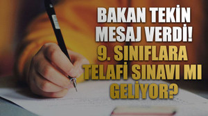Bakan Tekin mesaj verdi! 9. sınıflara telafi sınavı mı geliyor?