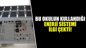 O okulun kullandığı enerji sistemi ilgi çekti!