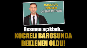 Resmen açıkladı... Kocaeli Barosunda beklenen oldu!