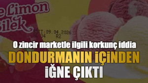 O zincir marketle ilgili korkunç iddia: Dondurmanın içinden iğne çıktı