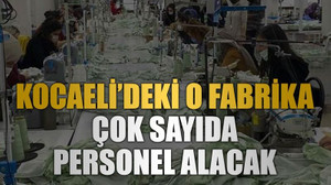 Kocaeli’deki o fabrika çok sayıda personel alacak