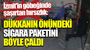 İzmit'in göbeğinde şaşırtan hırsızlık: Dükkanın önündeki sigara paketini böyle çaldı