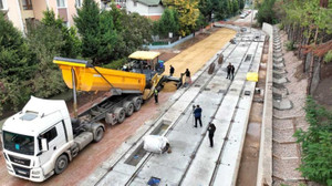 Alikahya Tramvay Hattında asfalt çalışmaları sürüyor