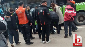 Kasiste dengesini kaybeden kurye araca çarparak yaralandı!