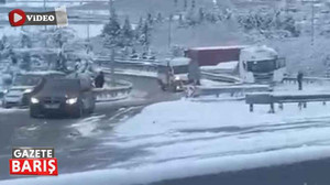 Kocaeli’de tırlar yolda kaldı!