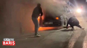 Kocaeli’de seyir halindeki otomobil alevlere teslim oldu