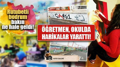 Kocaeli'de öğretmen, okulda harikalar yarattı...