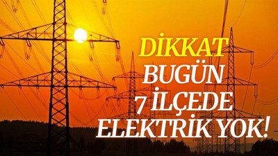 Kocaeli'de bugün 7 ilçede elektrik yok! (23 Mart Salı)