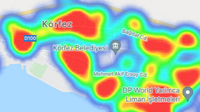 Kocaeli bayrama bu haritayla girdi