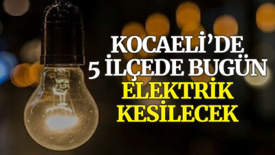 Kocaeli’de bugün 5 ilçede elektrik kesilecek (10 Kasım Çarşamba)