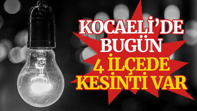 Kocaeli’de bugün 4 ilçede kesinti var (29 Aralık Çarşamba)