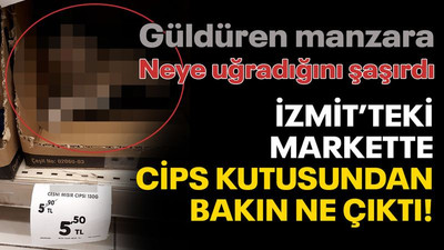 İzmit’teki markette, cips kutusundan bakın ne çıktı!