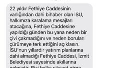 Belediye ve İSU arasında SMS savaşı başladı