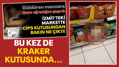İzmit’teki o markette bu kez de kraker kutusundan çıktı!