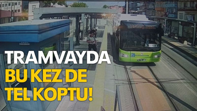 Tramvayda bu kez de tel koptu!
