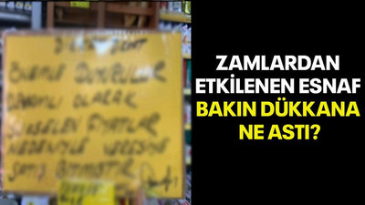 Zamlardan etkilenen esnaf bakın dükkana ne astı?
