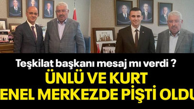 Teşkilat başkanı mesaj mı verdi? Ünlü ve Kurt genel merkezde pişti oldu!