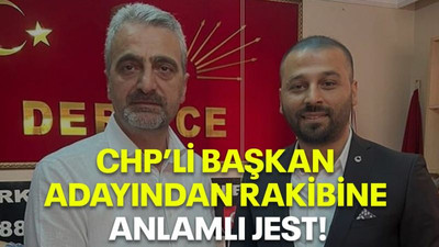 CHP’li başkan adayından, rakibine anlamlı jest!