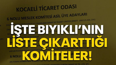 İşte Bıyıklı’nın liste çıkarttığı komiteler!