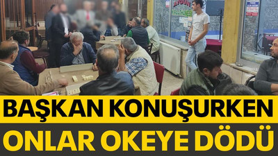 İl başkanı konuşurken onlar okeye döndü!