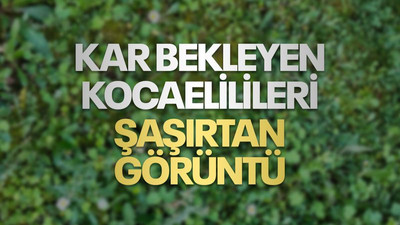 Kar bekleyen Kocaelilileri şaşırtan görüntü