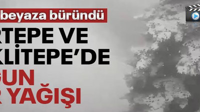Kartepe ve Eriklitepe’de yoğun kar yağışı... Tekrar beyaza büründü