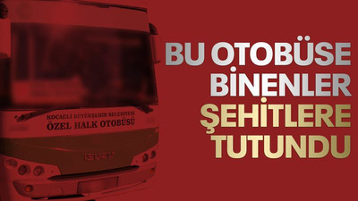 Bu otobüse binenler şehitlere tutundu