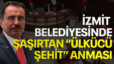 İzmit Belediyesinde şaşırtan “Ülkücü şehit” anması