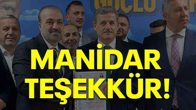 Manidar teşekkür!