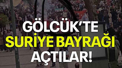 Gölcük’te Suriye bayrağı açtılar!