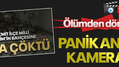 Bina, İzmit İlçe Milli Eğitim’in bahçesine böyle yıkılmış